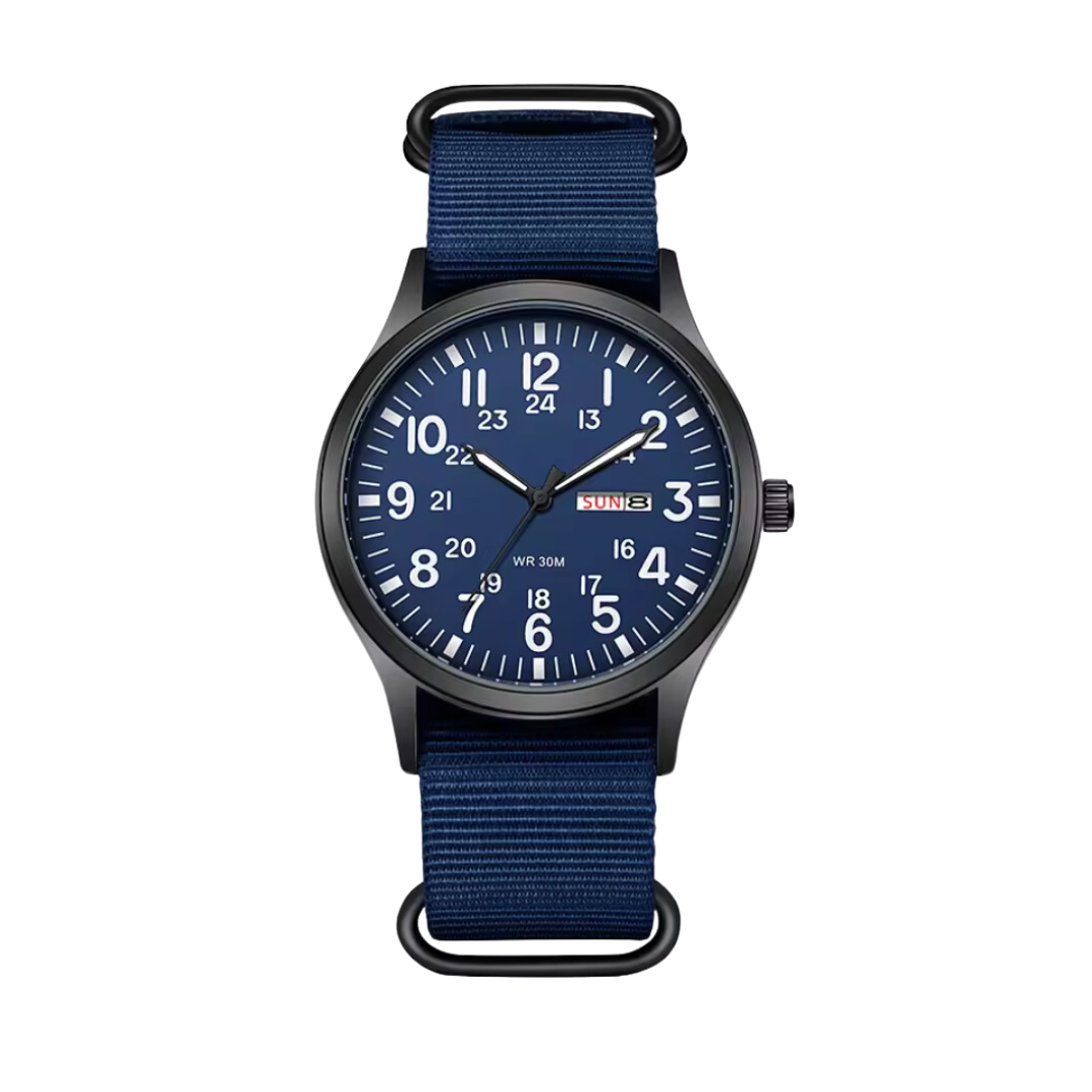 Joris | Duurzaam Veldhorloge met Stoffen Band en 24-Uursdisplay 10