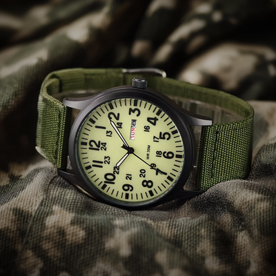 Joris | Duurzaam Veldhorloge met Stoffen Band en 24-Uursdisplay 5
