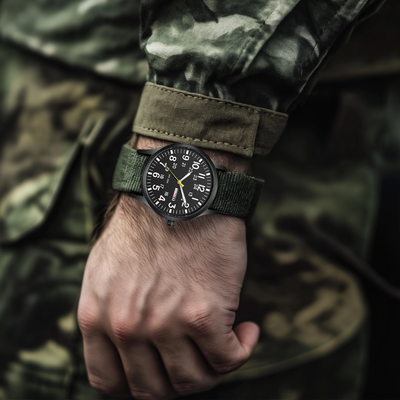 Joris | Duurzaam Veldhorloge met Stoffen Band en 24-Uursdisplay 7
