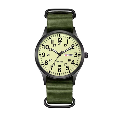 Joris | Duurzaam Veldhorloge met Stoffen Band en 24-Uursdisplay 8