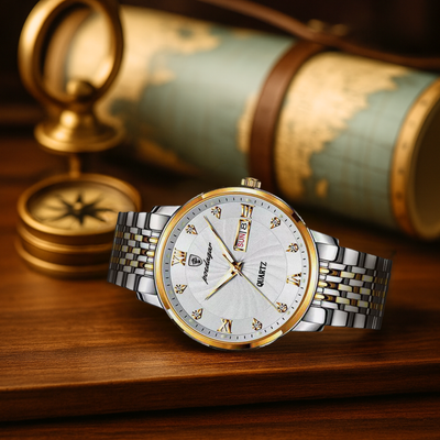 Joris | Lichtgevend Horloge met Strass-Accenten en Ronde Wijzerplaat 2