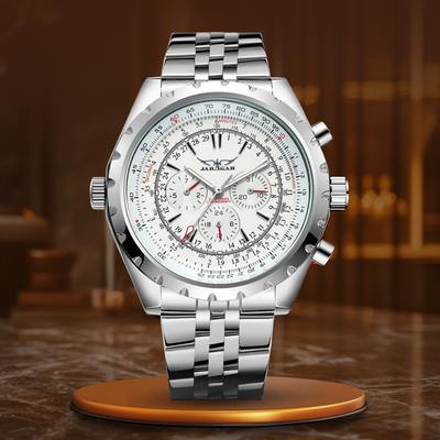Joris | Mechanisch Militair Horloge met Leren en Stalen Band 1