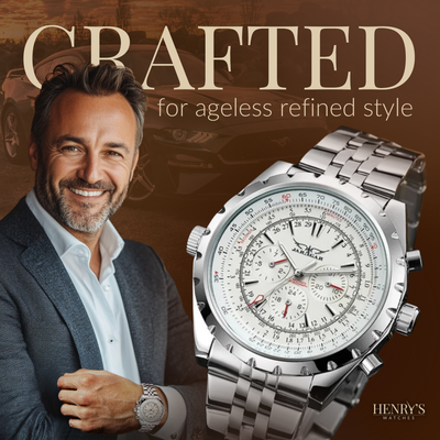Joris | Mechanisch Militair Horloge met Leren en Stalen Band 4