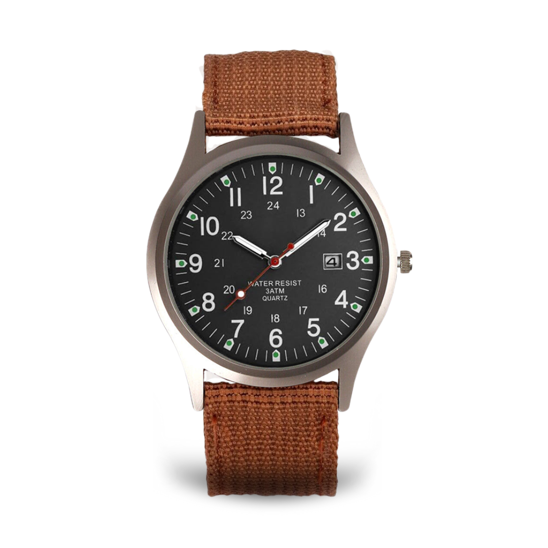 Joris | Militair Geïnspireerd Casual Polshorloge met Nylon Band 10