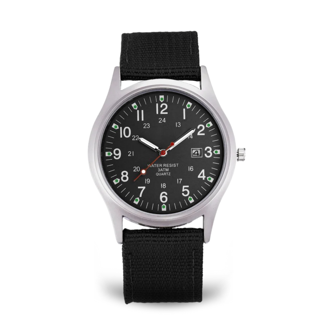Joris | Militair Geïnspireerd Casual Polshorloge met Nylon Band 11