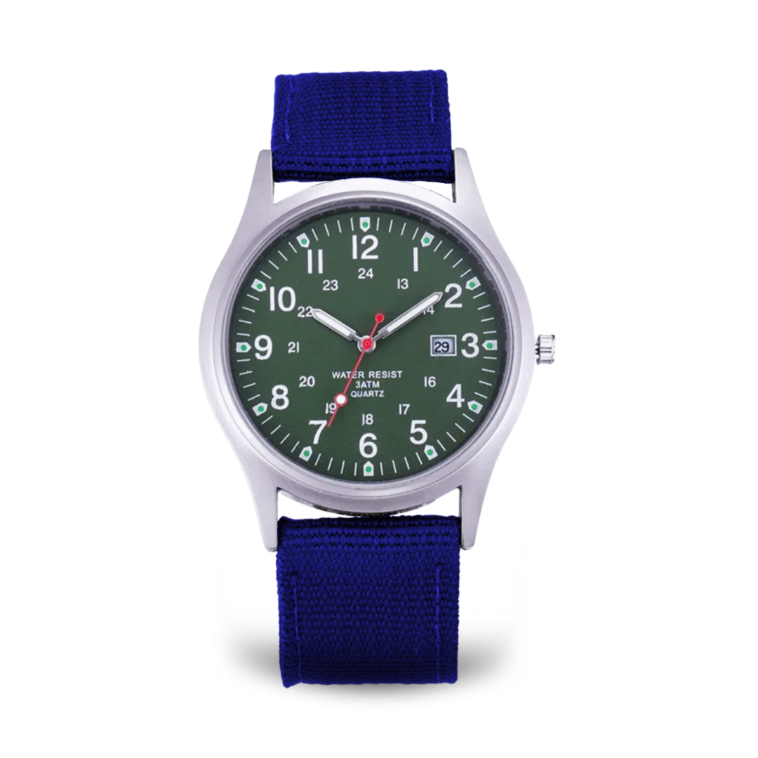 Joris | Militair Geïnspireerd Casual Polshorloge met Nylon Band 12