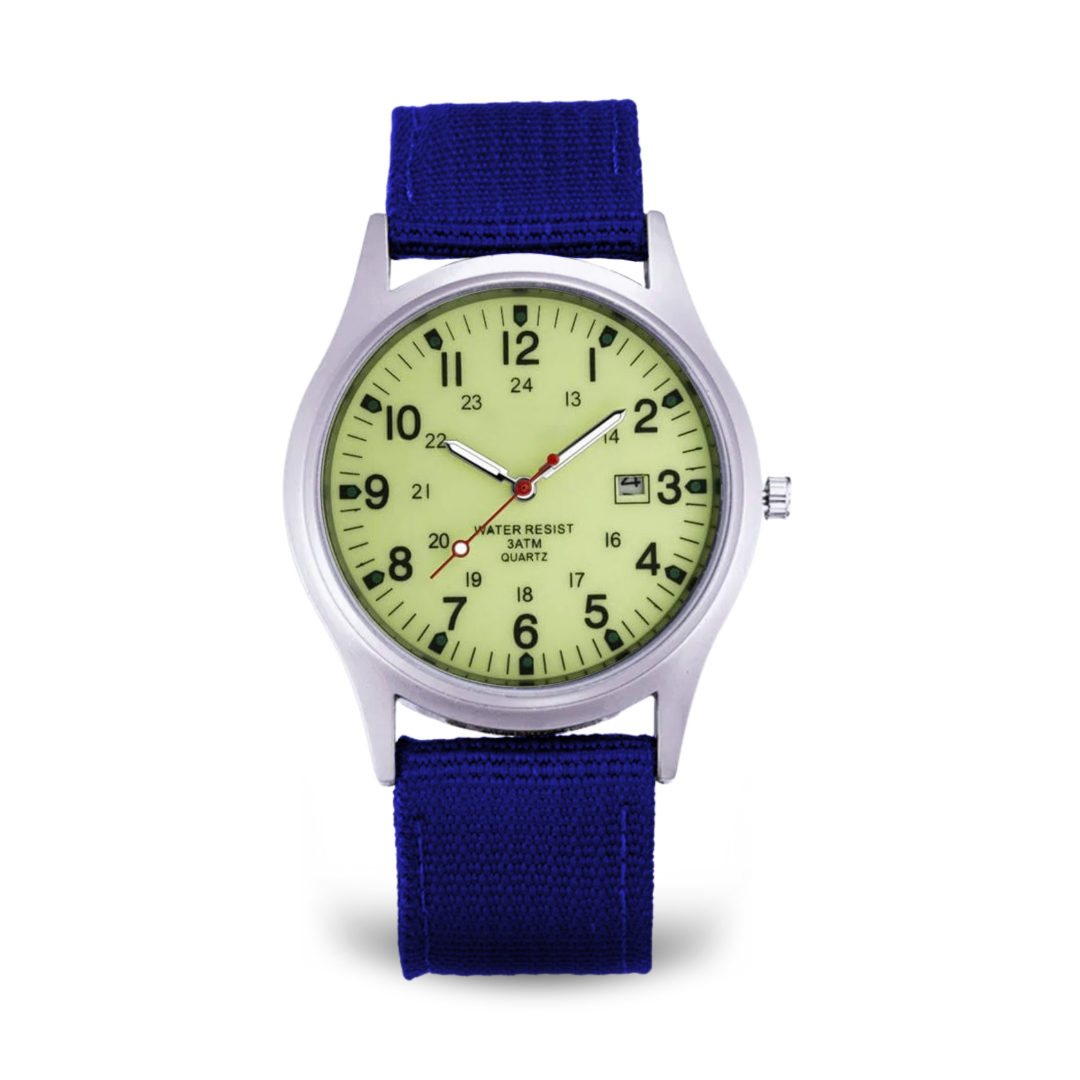 Joris | Militair Geïnspireerd Casual Polshorloge met Nylon Band 14