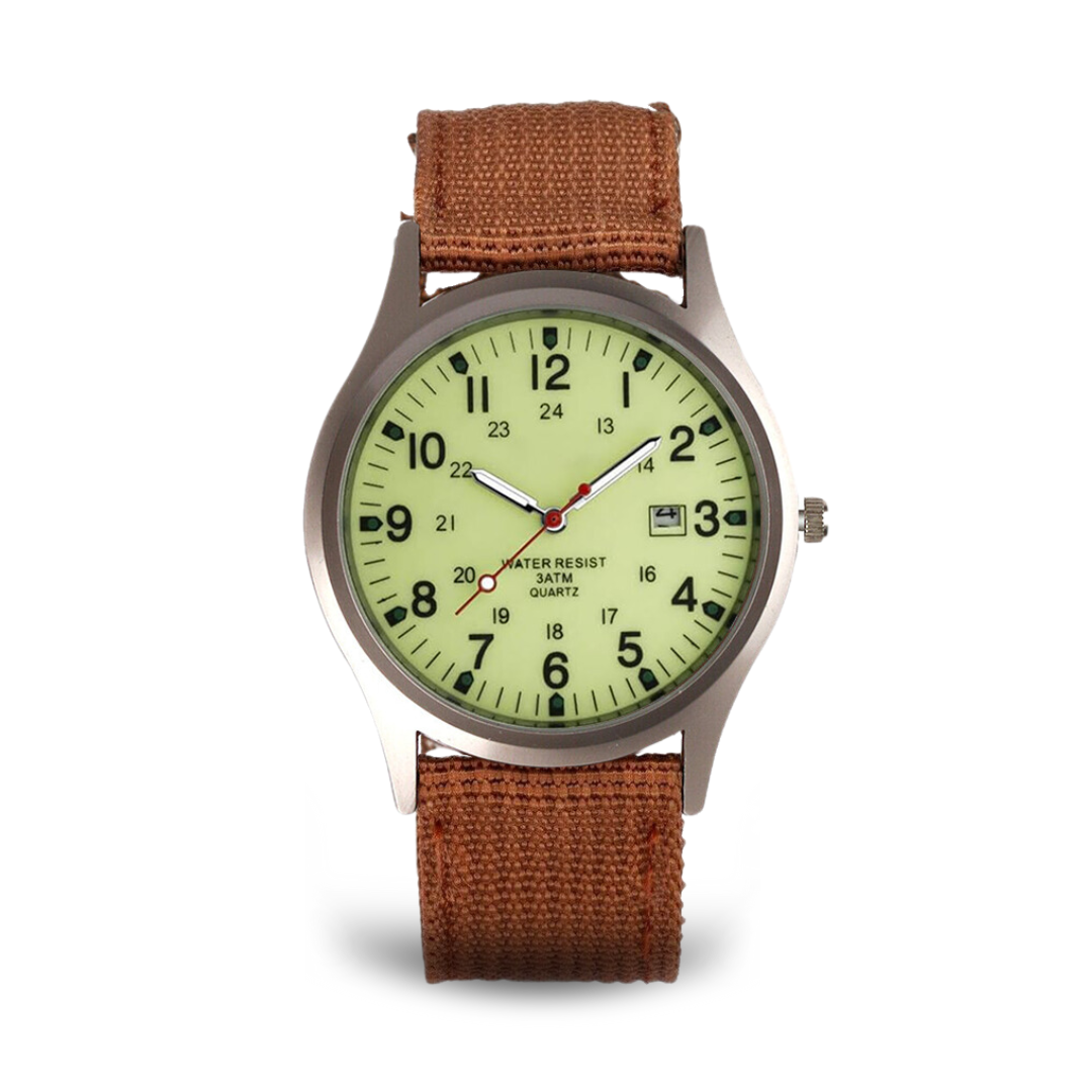 Joris | Militair Geïnspireerd Casual Polshorloge met Nylon Band 16