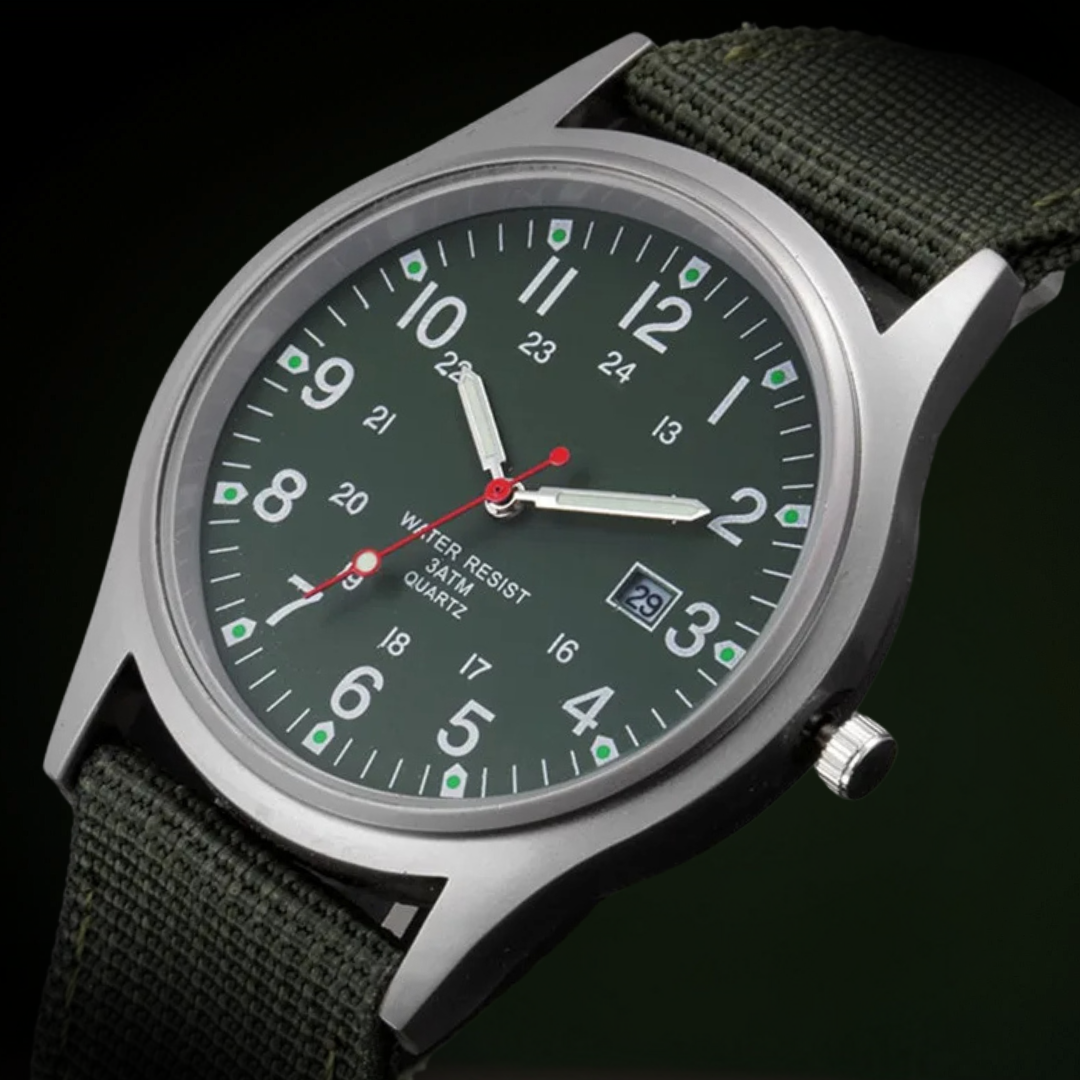 Joris | Militair Geïnspireerd Casual Polshorloge met Nylon Band 2