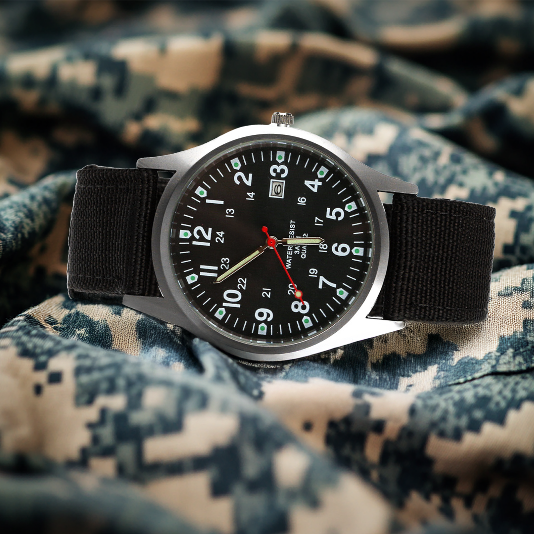 Joris | Militair Geïnspireerd Casual Polshorloge met Nylon Band 6