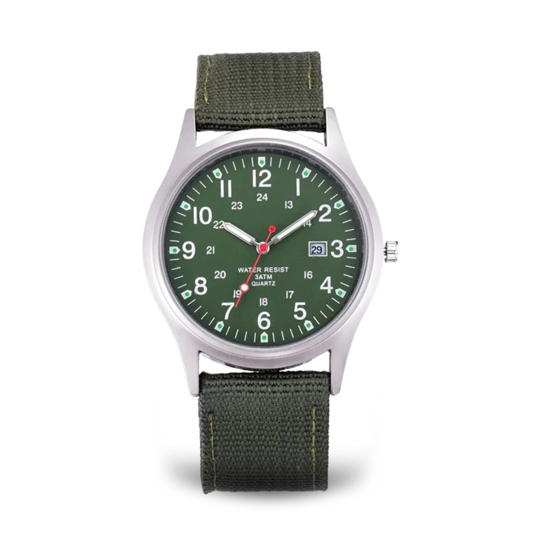 Joris | Militair Geïnspireerd Casual Polshorloge met Nylon Band 8