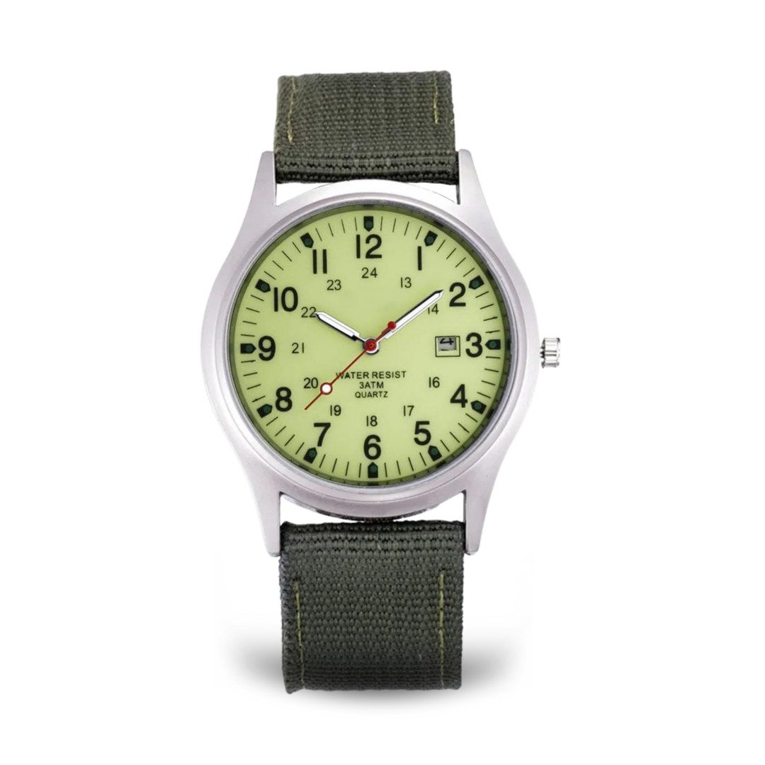 Joris | Militair Geïnspireerd Casual Polshorloge met Nylon Band 9