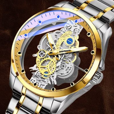 Joris | Motorhead Lone Wolf Uurwerk met Open Skeleton Wijzerplaat en Leren Band 5