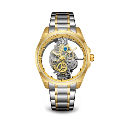 Joris | Motorhead Lone Wolf Uurwerk met Open Skeleton Wijzerplaat en Leren Band 6