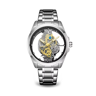 Joris | Motorhead Lone Wolf Uurwerk met Open Skeleton Wijzerplaat en Leren Band 8