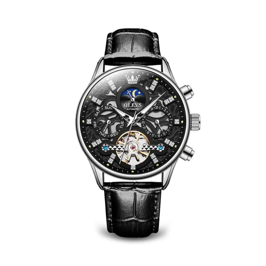Joris | Motorhead Rebel Uurwerk met Hardlex Wijzerplaat en Veganistische Leren Band 10