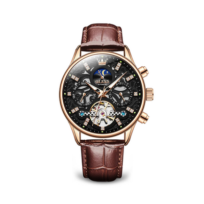Joris | Motorhead Rebel Uurwerk met Hardlex Wijzerplaat en Veganistische Leren Band 1