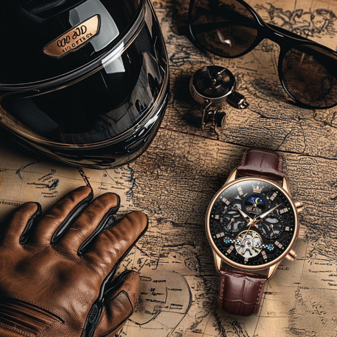 Joris | Motorhead Rebel Uurwerk met Hardlex Wijzerplaat en Veganistische Leren Band 4