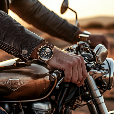 Joris | Motorhead Rebel Uurwerk met Hardlex Wijzerplaat en Veganistische Leren Band 5