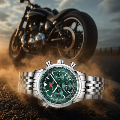 Joris | Motorhead Road King Uurwerk met Open Skeleton Wijzerplaat in Roestvrij Staal 4