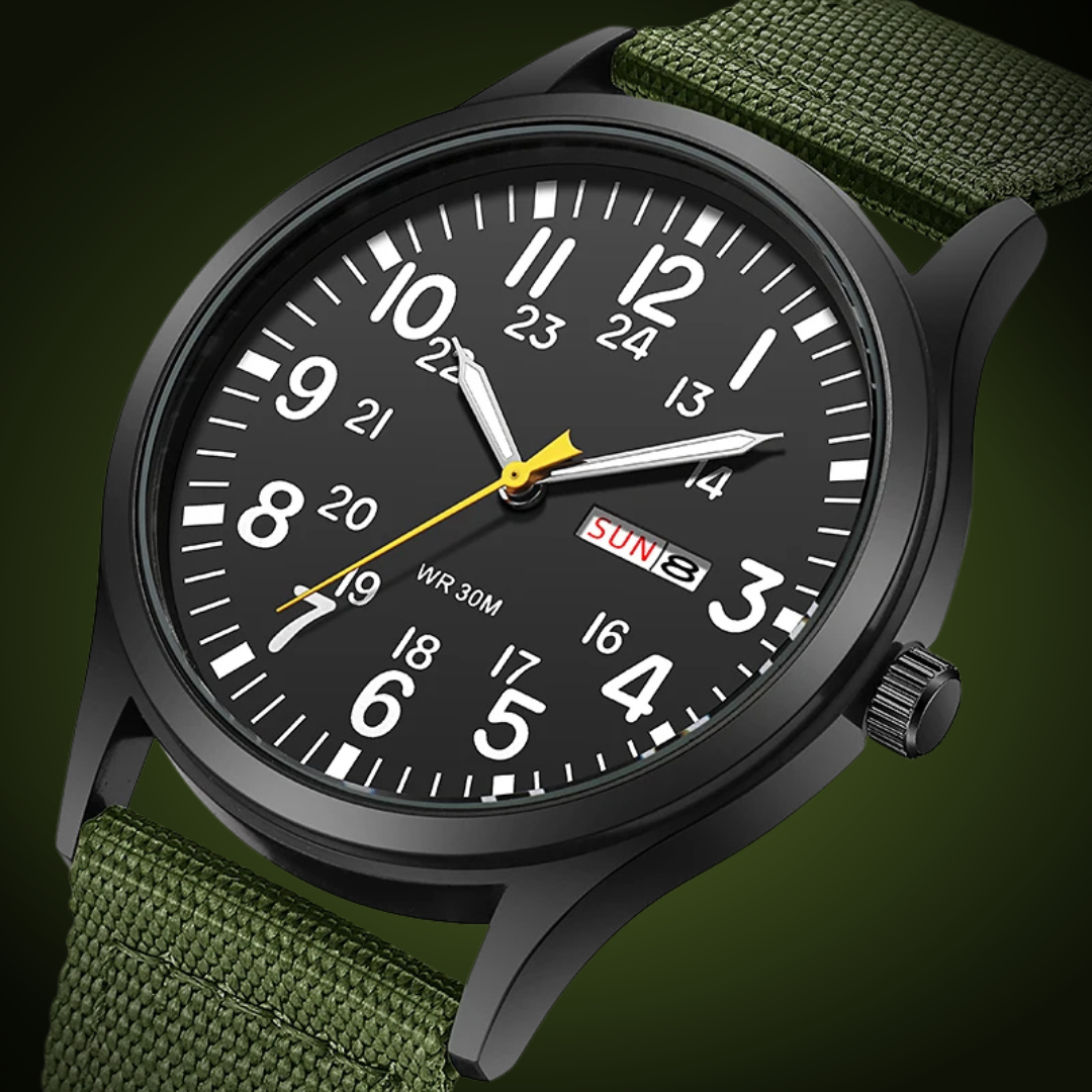 Joris | Robuust Veldhorloge met Stoffen Band en Quartz Uurwerk 2