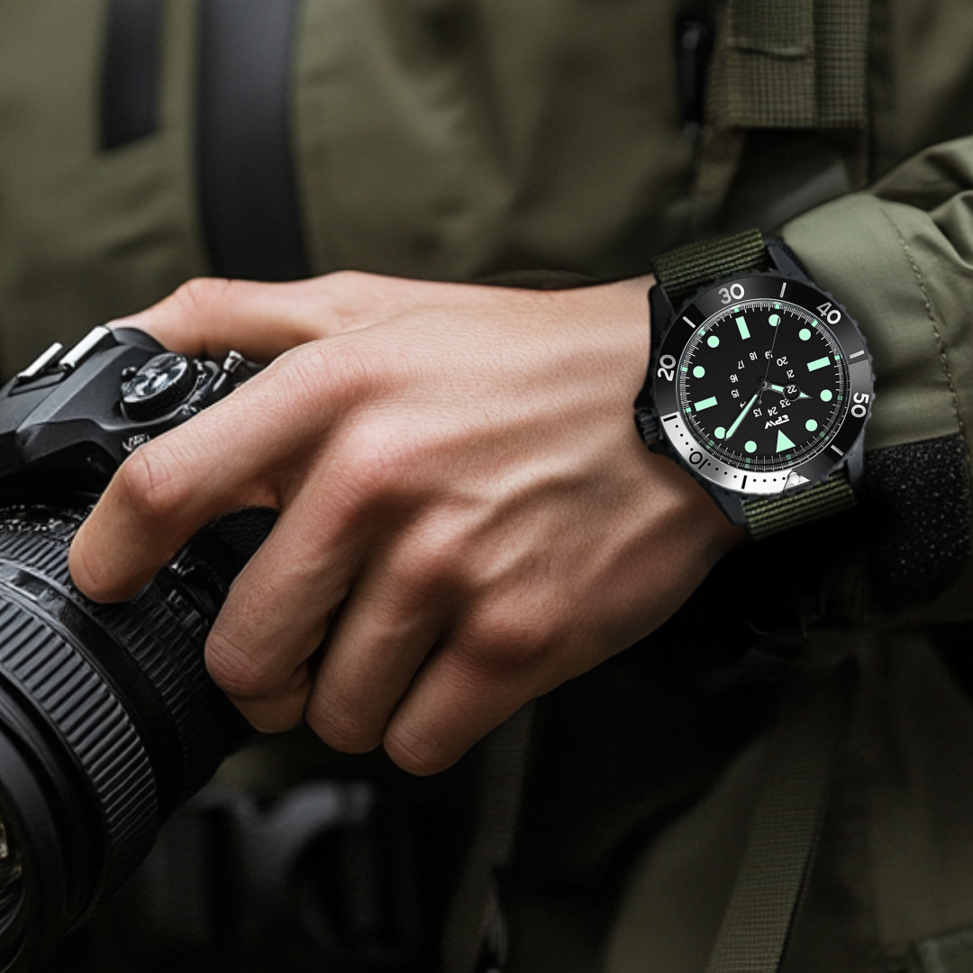 Joris | Robuust Veldhorloge met Waterbestendig Ontwerp en 24-Uurs Wijzerplaat 6
