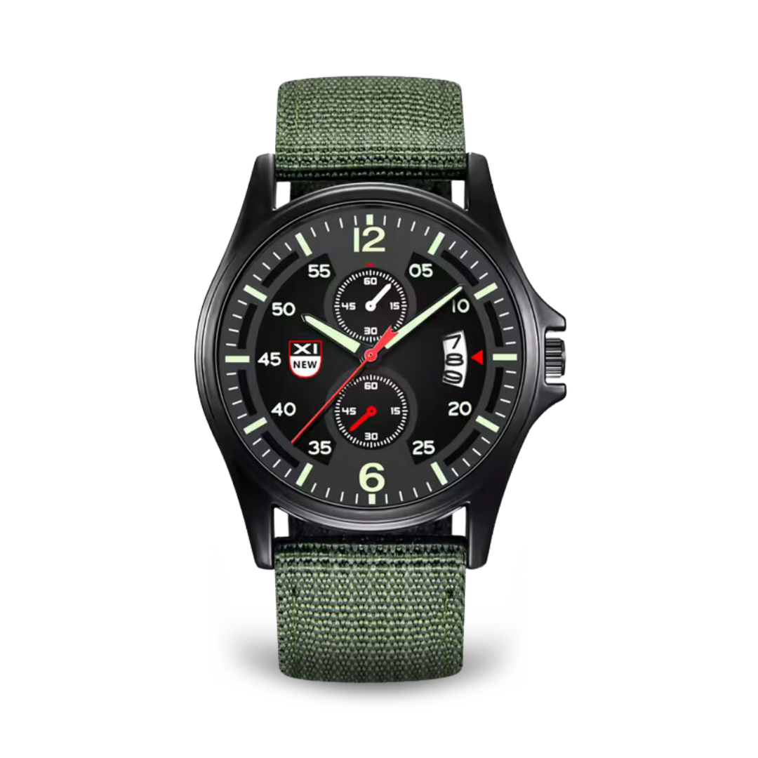 Joris | Sportief Militair Quartzhorloge met Nylon Band 0