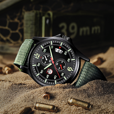 Joris | Sportief Militair Quartzhorloge met Nylon Band 5