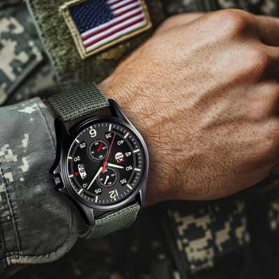 Joris | Sportief Militair Quartzhorloge met Nylon Band 6