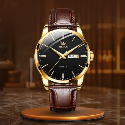Joris | Zakelijk Leren Horloge met Kwartsuurwerk en Waterbestendig Ontwerp 9