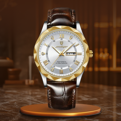 Luca | Quartzhorloge met leren band en lichtgevend display 10