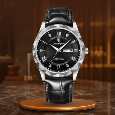 Luca | Quartzhorloge met leren band en lichtgevend display 13