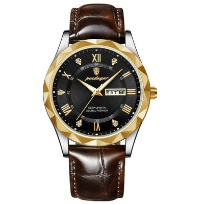 Luca | Quartzhorloge met leren band en lichtgevend display 7