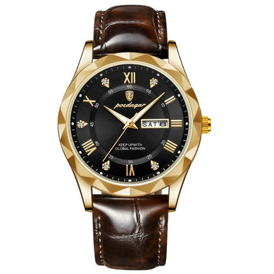 Luca | Quartzhorloge met leren band en lichtgevend display 8