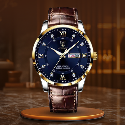 Lucas | Duurzaam Lichtgevend Herenhorloge met Leren Band 10