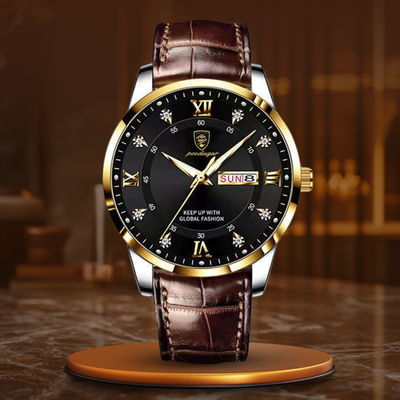 Lucas | Duurzaam Lichtgevend Herenhorloge met Leren Band 1