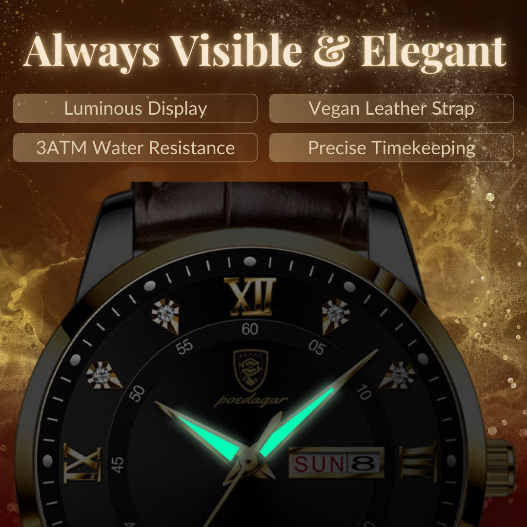 Lucas | Duurzaam Lichtgevend Herenhorloge met Leren Band 6