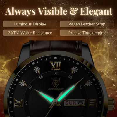 Lucas | Duurzaam Lichtgevend Herenhorloge met Leren Band 6