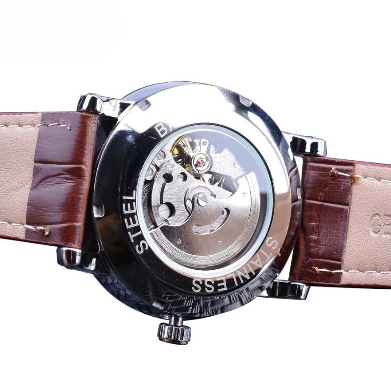 Thomas | Automatisch Horloge met Leren Band en Kalenderfunctie 4
