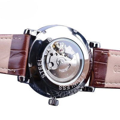 Thomas | Automatisch Horloge met Leren Band en Kalenderfunctie 4