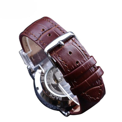 Thomas | Automatisch Horloge met Leren Band en Kalenderfunctie 5