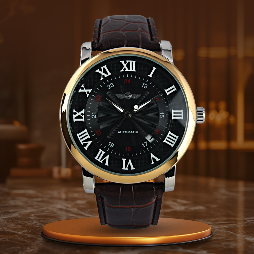Thomas | Automatisch Horloge met Leren Band en Kalenderfunctie 9